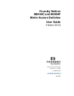 Foundry Networks NetIron M2404C User Manual preview