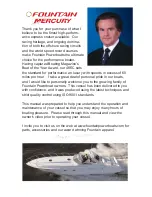 Preview for 3 page of fountain mercury Express Cruiser 2005 Operation, Maintenance & Warranty Manual