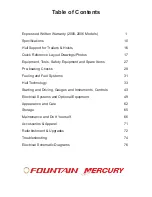 Preview for 4 page of fountain mercury Express Cruiser 2005 Operation, Maintenance & Warranty Manual