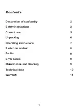 Предварительный просмотр 2 страницы Four E's Scientific OHS-20D Operating Instructions Manual