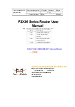 Предварительный просмотр 1 страницы Four-Faith F3 36 Series User Manual