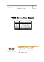 Four-Faith f7946 series User Manual preview