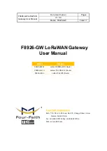 Four-Faith F8926-GW Series User Manual preview