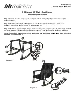 Предварительный просмотр 1 страницы Four Seasons Courtyard FS Bayside RXTV-2008-SET Assembly Instructions