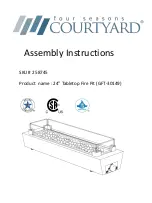 Preview for 1 page of Four Seasons Courtyard GFT-30149 Assembly Instructions Manual