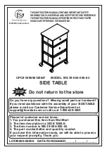 Preview for 1 page of FourStarGroup MS 39-084-006-62 Assembly Instructions Manual