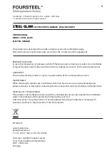 Предварительный просмотр 3 страницы FOURSTEEL STEEL GLAM Manual