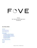 FOVE Eye Tracking Virtual Reality Devkit User Manual preview