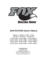 Preview for 1 page of FOX RACING SHOX F100RLT Owner'S Manual