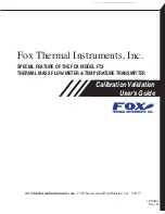 Fox Thermal Instruments FT3 User Manual preview