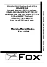 Fox F36-257DB Assembly And Operating Manual preview