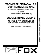 Fox F36-259DB User Manual preview