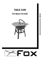 Fox F36-522E Assembly And Operating Instructions Manual preview