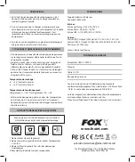 Preview for 4 page of Fox Halo Power CEI211 Manual