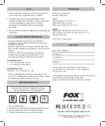 Preview for 6 page of Fox Halo Power CEI211 Manual