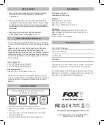 Preview for 8 page of Fox Halo Power CEI211 Manual