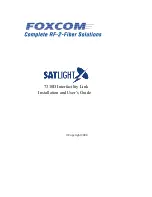 Preview for 1 page of Foxcom SatLight 7310D Installation And User Manual