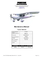 Foxcon terrier T200 Maintenance Manual preview
