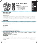 FoxMind SLAM BLUFF Quick Start Manual preview