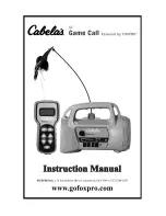 Foxpro Cabela's SLP Predator Call Instruction Manual предпросмотр