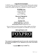 Предварительный просмотр 3 страницы Foxpro FURY 2 Instruction Manual