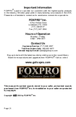 Preview for 3 page of Foxpro Prairie Blaster 2 Instruction Manual