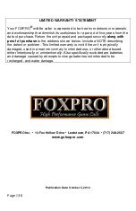 Preview for 36 page of Foxpro Prairie Blaster 2 Instruction Manual