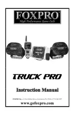 Preview for 1 page of Foxpro TRUCK PRO Instruction Manual