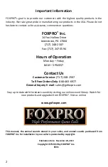 Предварительный просмотр 2 страницы Foxpro XWave Instruction Manual