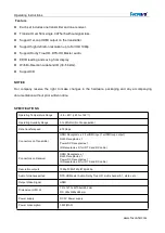 Preview for 2 page of foxunhd FX-EX21C Operating Instructions Manual