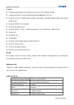 Preview for 2 page of foxunhd FX-SP05 Operating Instructions Manual