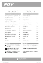 Preview for 2 page of Foy EA304 User Manual And Warranty