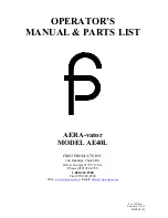 Preview for 1 page of FP AE40L Operator'S Manual & Parts List