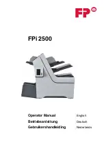 Preview for 1 page of FP FPi2500 Operator'S Manual