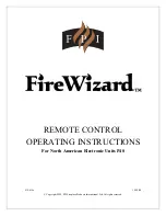 Preview for 1 page of FPI FireWizard Operation Instructions Manual