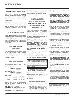 Preview for 6 page of FPI Gas Insert U35-LP1 Owners & Installation Manual