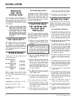 Preview for 7 page of FPI U31-LP2 Owners & Installation Manual