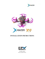 FPV Model X-Racer X9 Installation Instructions Manual preview