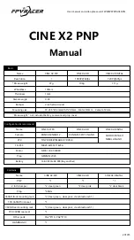 Preview for 1 page of FPVRACER CINE X2-FPV Manual