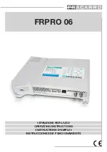 Fracarro FRPRO 06 Operating Instructions Manual предпросмотр