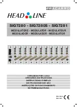 Fracarro Head Line SIG7280 Operating Instructions Manual preview