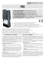 Fracarro MX Series Operating Instructions preview