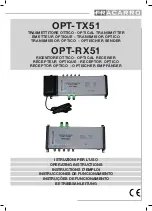 Fracarro OPT-RX51 Operating Instructions Manual preview