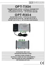 Fracarro OPT-RX54 Operating Instructions Manual preview