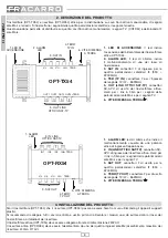 Preview for 8 page of Fracarro OPT-RX54 Operating Instructions Manual