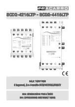 Предварительный просмотр 1 страницы Fracarro SCD2-4216LTP Operating Instructions Manual