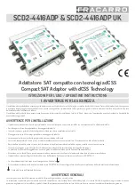 Preview for 1 page of Fracarro SCD2-4416ADP Operating Instructions Manual