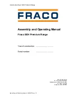 Preview for 1 page of Fraco SEH 4500 Assembly And Operating Manual