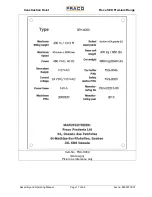 Preview for 17 page of Fraco SEH 4500 Assembly And Operating Manual