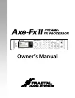 Fractal Audio AXE-FX II Owner'S Manual preview